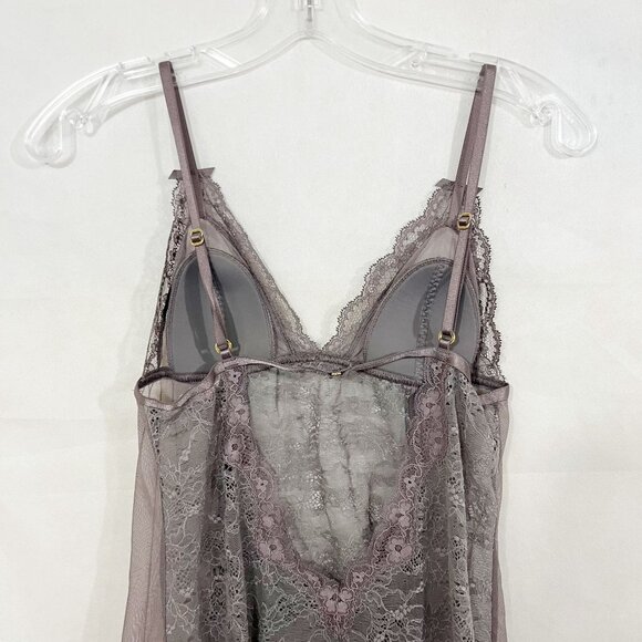 Victoria's Secret Gray Lace Teddy Dress Mini Lingerie - Size Medium - Picture 4 of 8